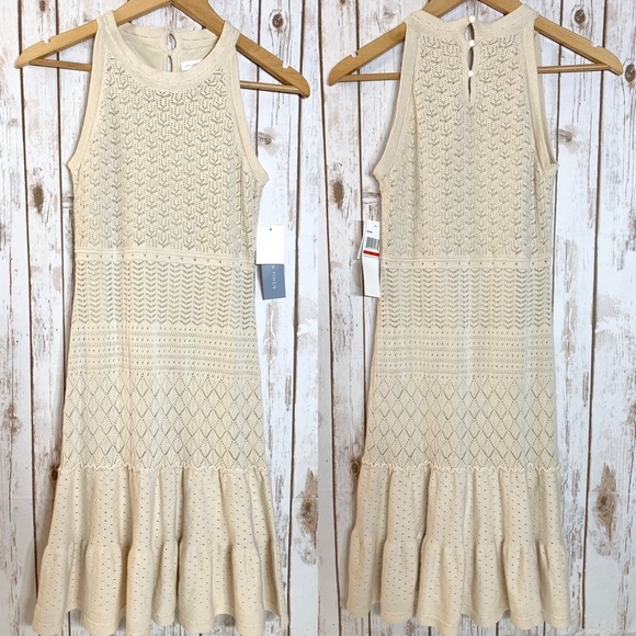 London Times Dresses & Skirts - LONDON TIMES festival crochet/knit dress